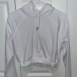 Gymshark Training Cropped Hoodie - White